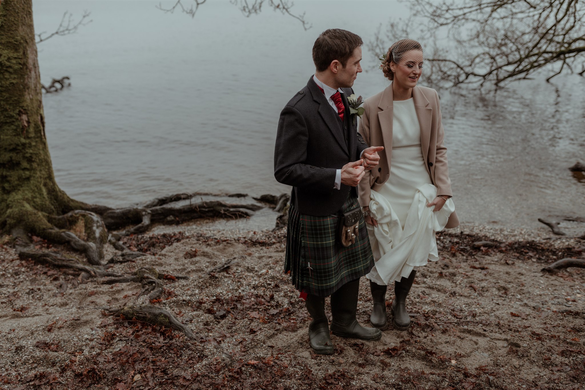romantic Highlands Elopement photography scotland loch wedding