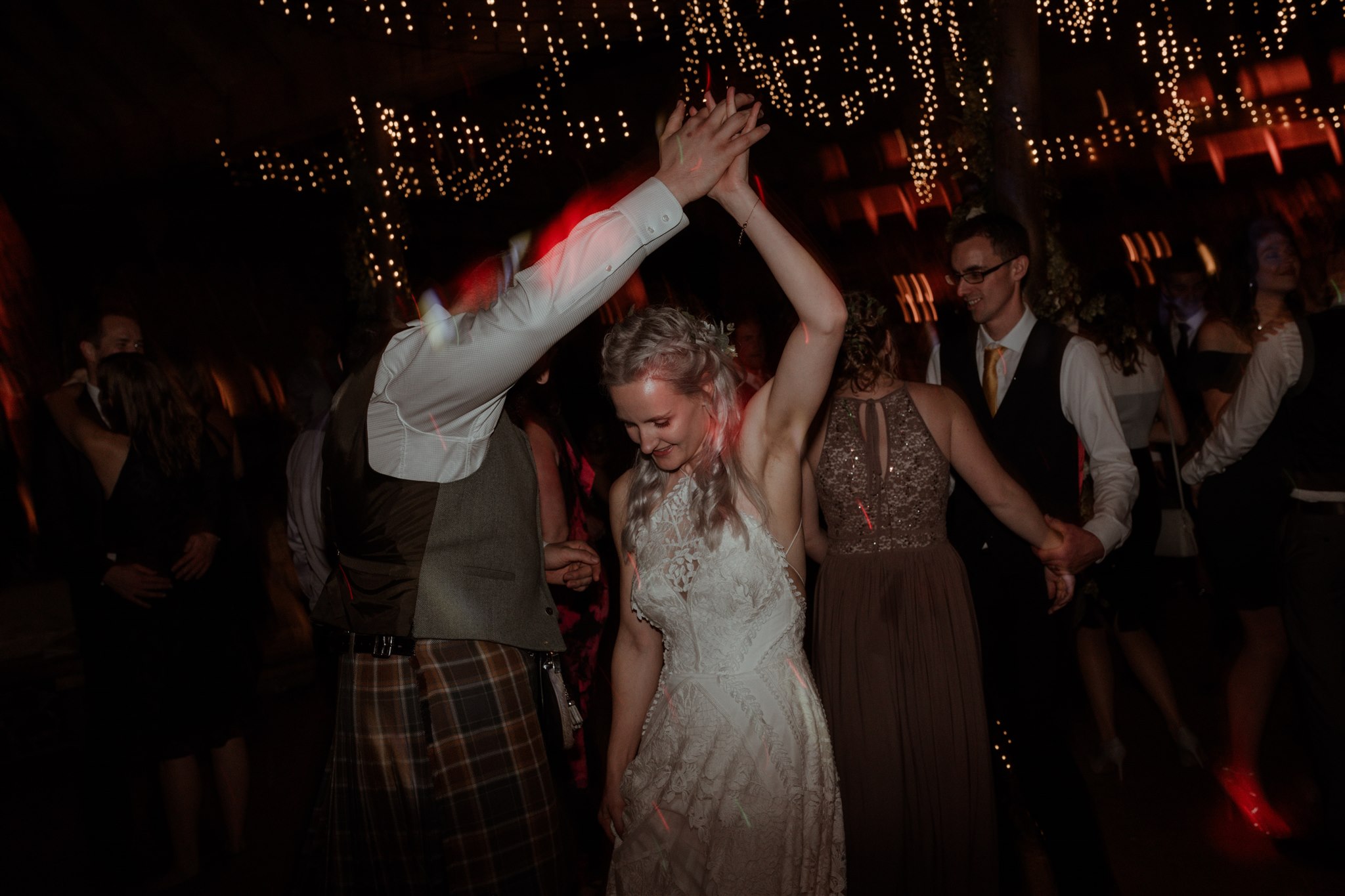 the byre at inchyra wedding photography scotland winter wedding sparklers