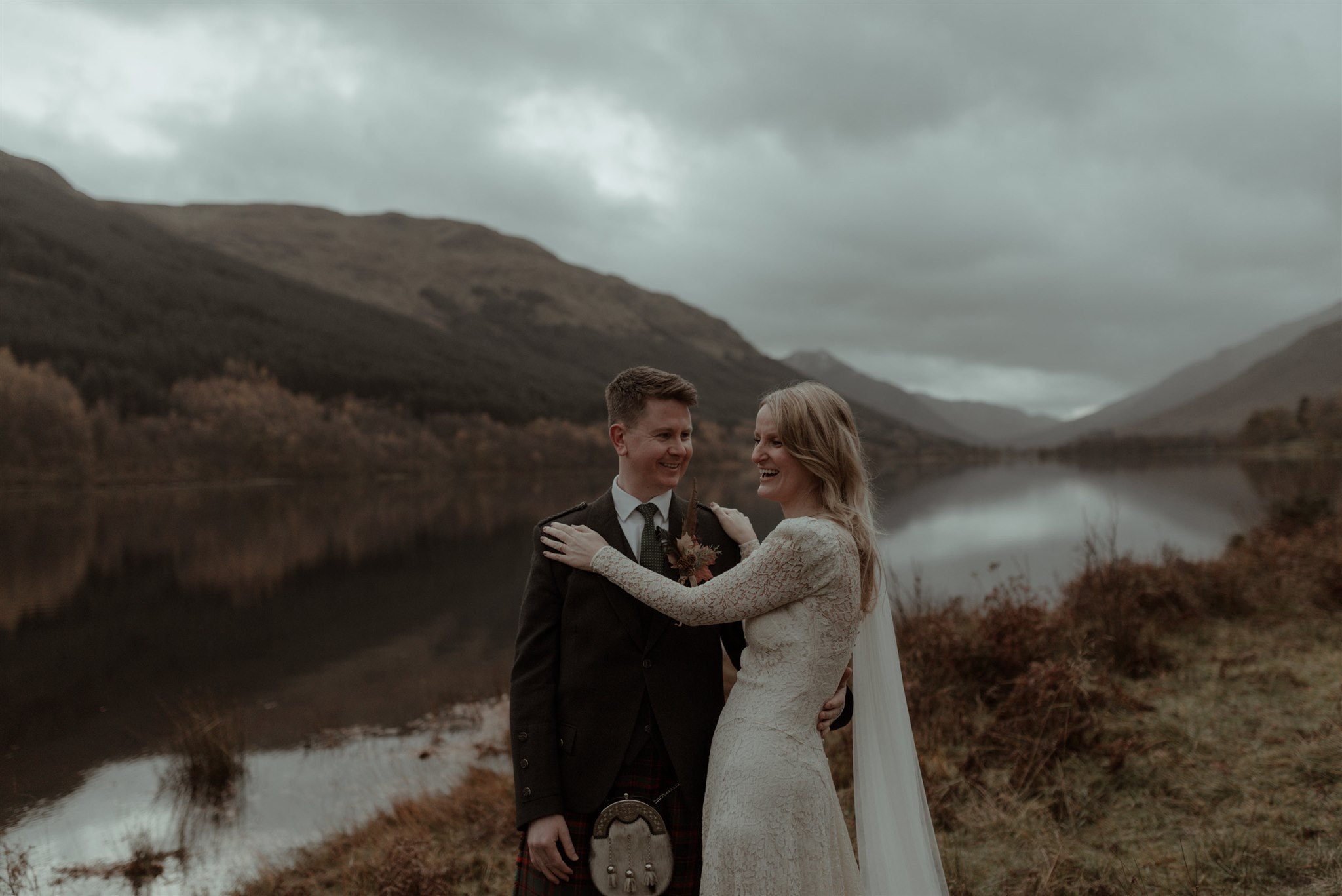 monachyle mhor wedding photography modern romantic candid winter wedding scotland