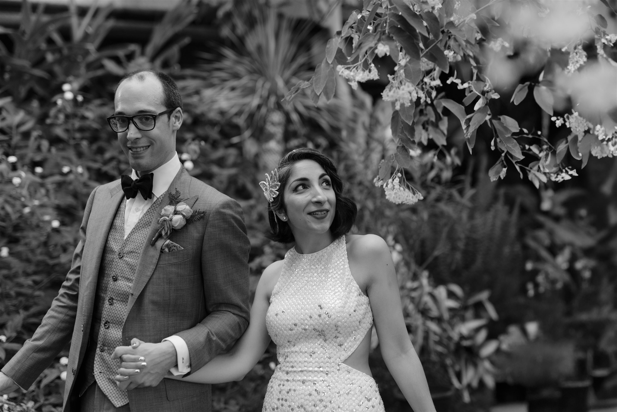 wedding in London at the Barbican. Editorial style wedding photographer