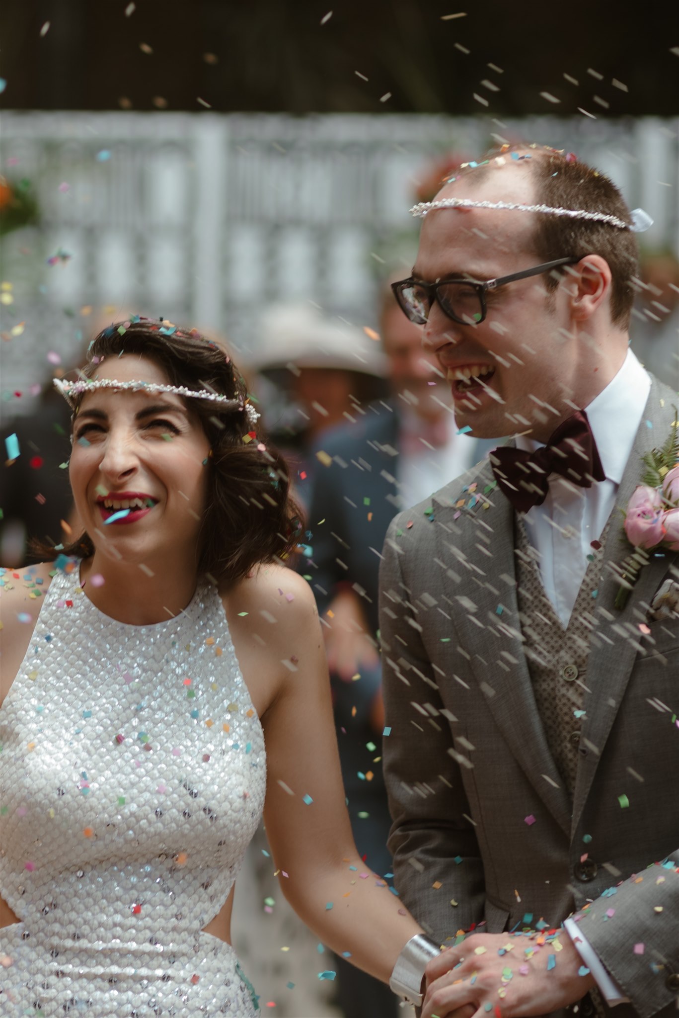 wedding in London at the Barbican. Editorial style wedding photographer