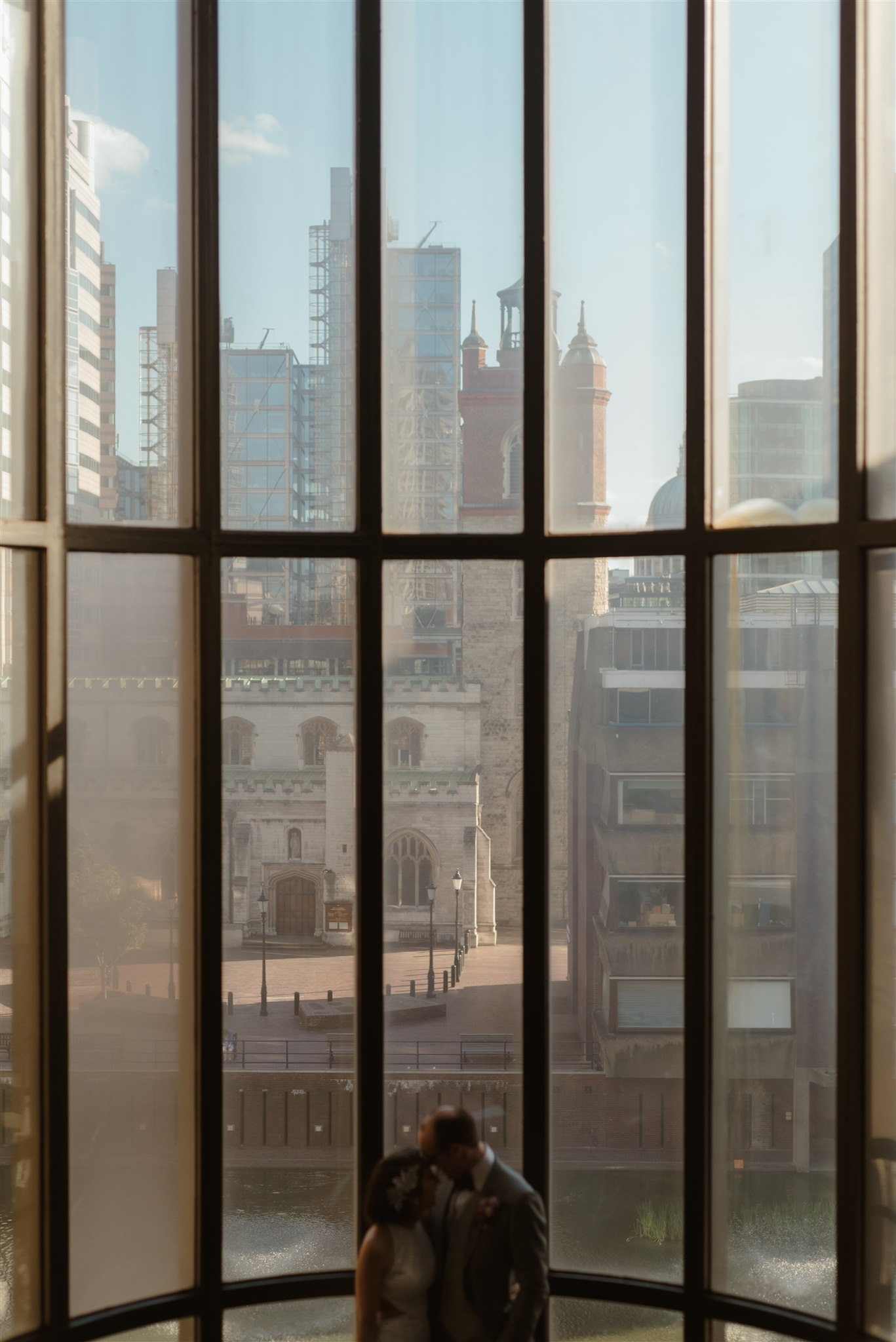 wedding in London at the Barbican. Editorial style wedding photographer