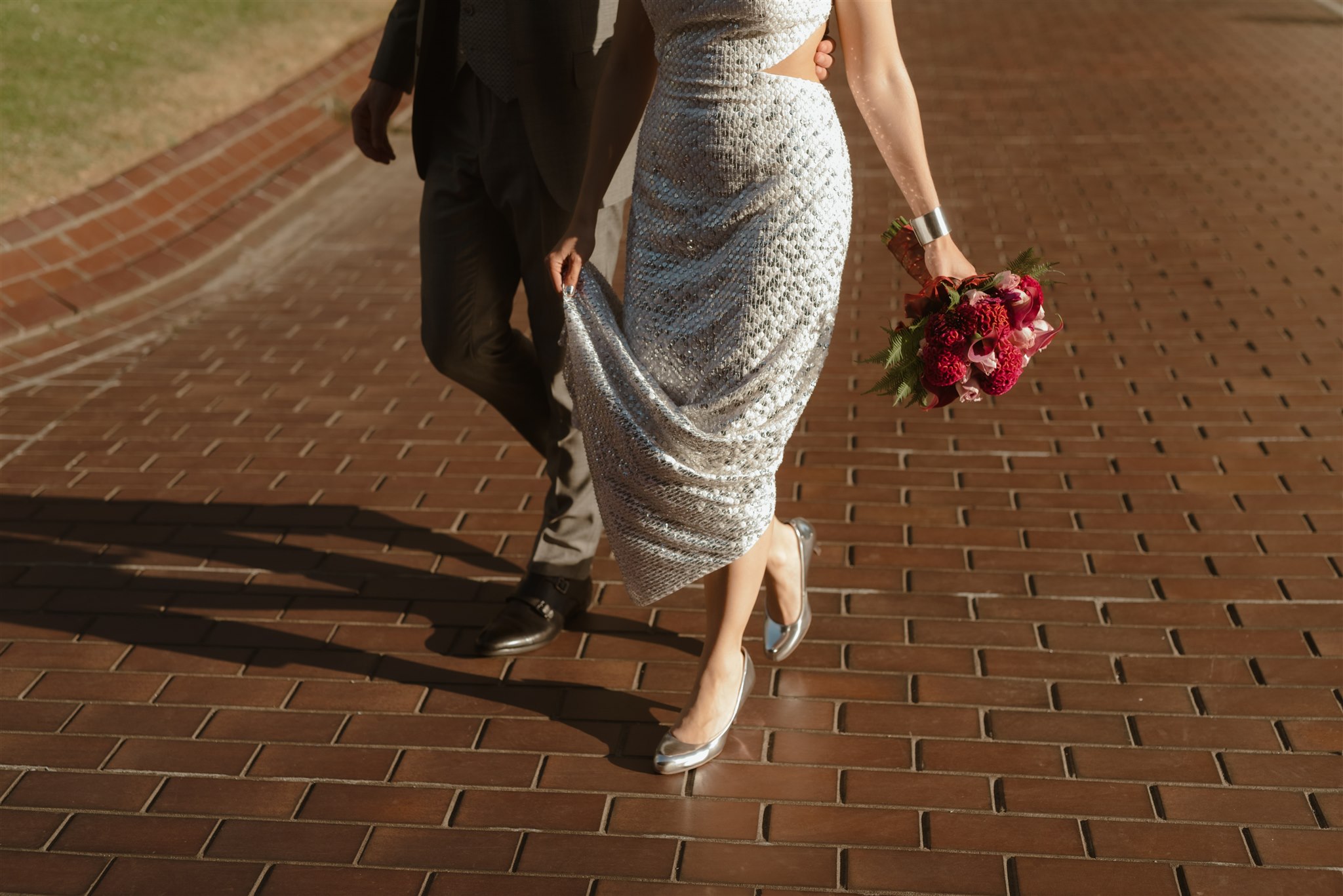 wedding in London at the Barbican. Editorial style wedding photographer