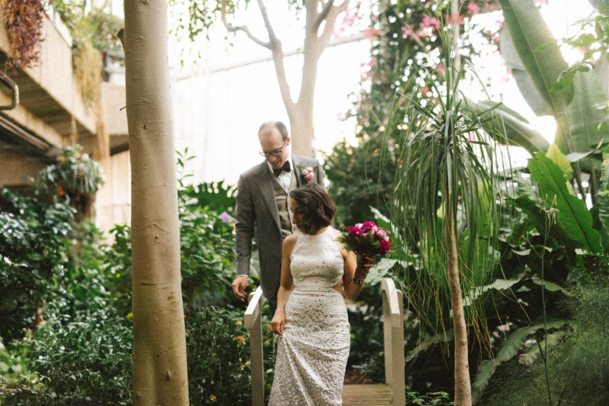 wedding in London at the Barbican. Editorial style wedding photographer