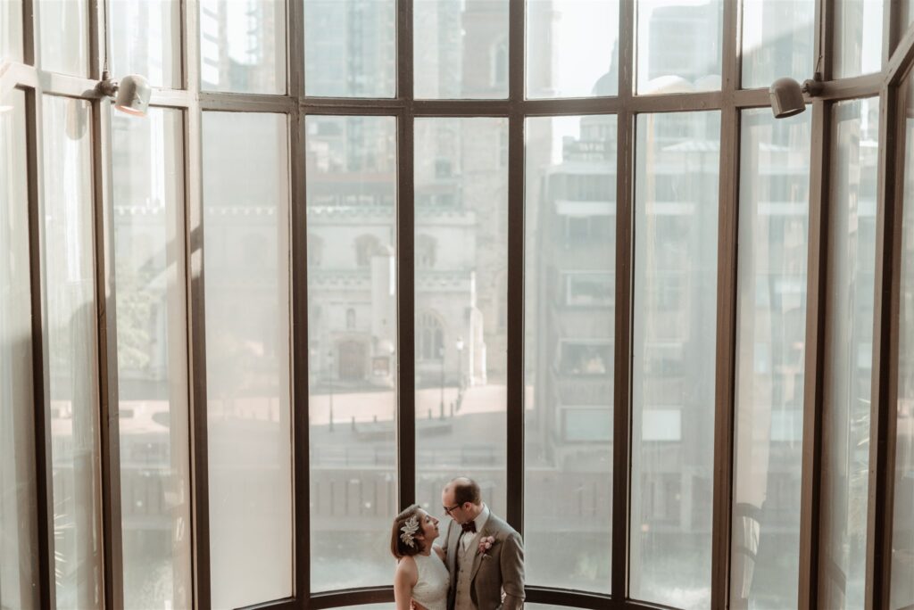 editorial wedding photographer for wedding at barbican centre in london