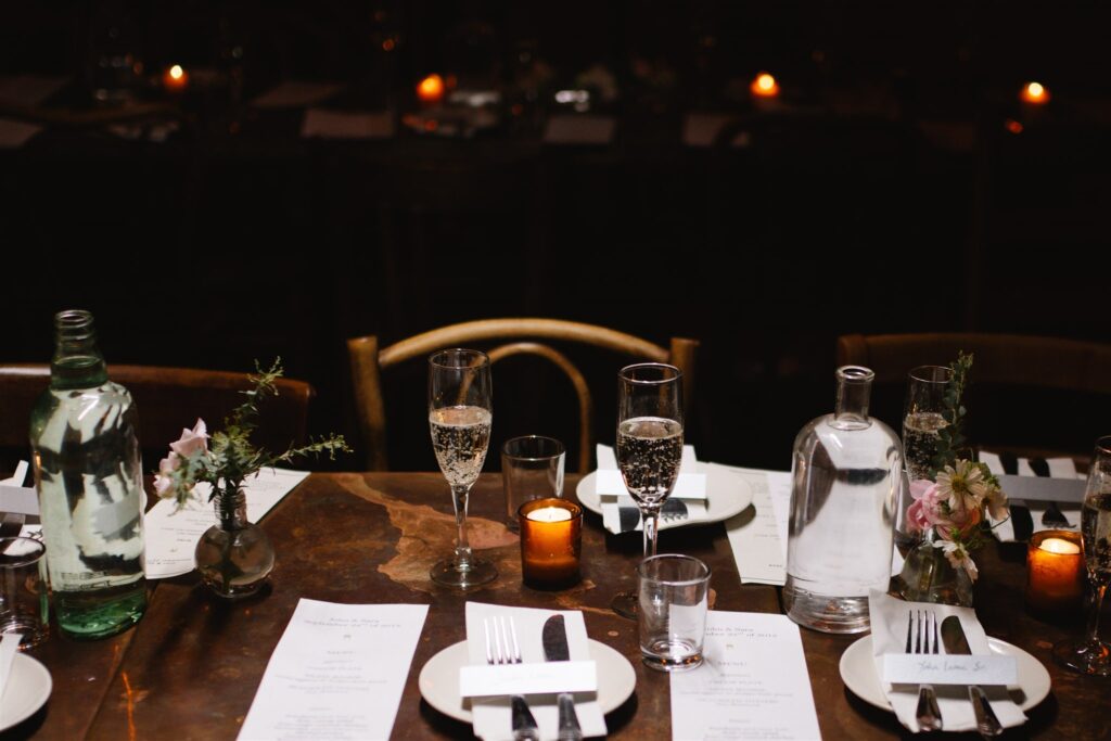 an aesthetic and chill wedding in a Williamsburg bar in Brooklyn New York