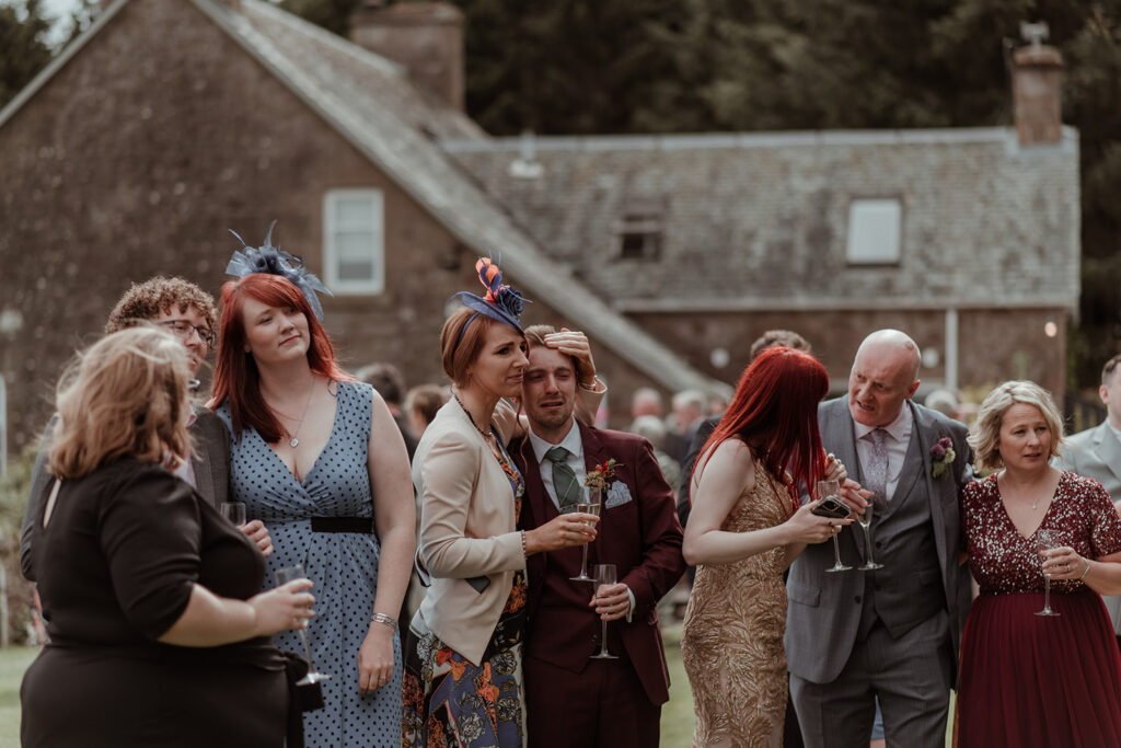 Scotland wedding photographer at guardswell farm in Scotland