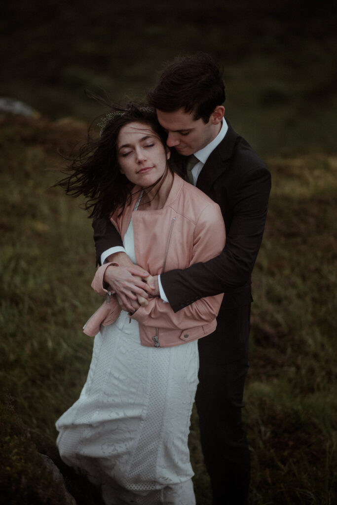 Isle of Skye elopement Scotland elopement photographer stormy romantic