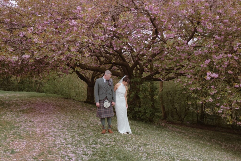 cherry blossom wedding university of glasgow